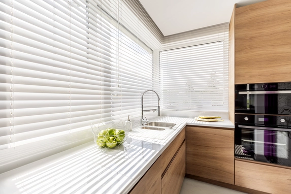 White metal Venetian blinds fitted in Dundee